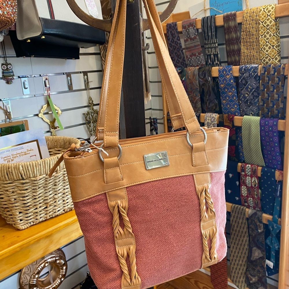 Stone Mountain Leather and Canvas Bag